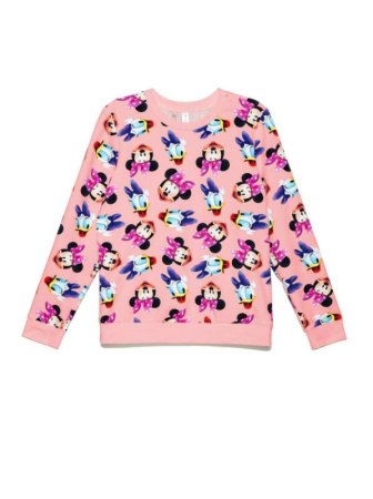 Хлопковый свитшот с ярким принтом Disney 952 || Джемпер жін. CE DISNEY LD 952, р.170-96, pink friends
