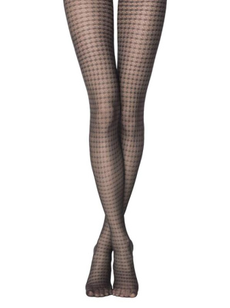 Колготки с рисунком &quot;гусиная лапка&quot; ENCORE Lycra, р.3, Grafit