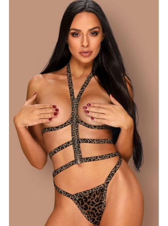 Комплект Obsessive Tigrita set Шоколадно-черный