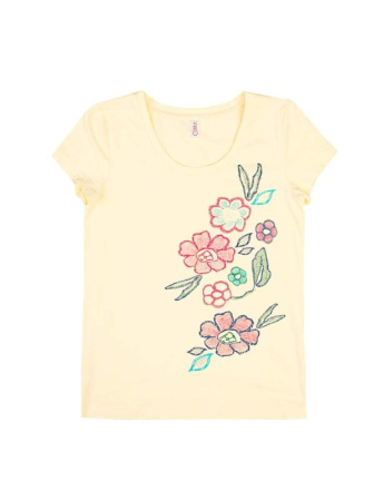 Футболка с цветочным рисунком LD 741 || Джемпер жін. CE LD 741, р.170-96, жовтий