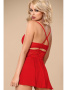 Комплект Obsessive 838-BAB-3 babydoll Красный
