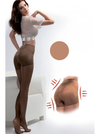 Колготки Gabriella Medica Push-up 40 den с утягивающими шортиками Насыщенный загар