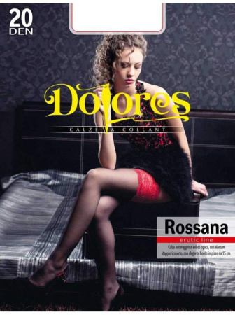 Чулки женские DOLORES Rossana 20, 1/2, red(красный)