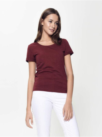 Хлопковая футболка с отложными манжетами LD 926 || Джемпер жін. CE LD 926, р.170-92, windsor wine