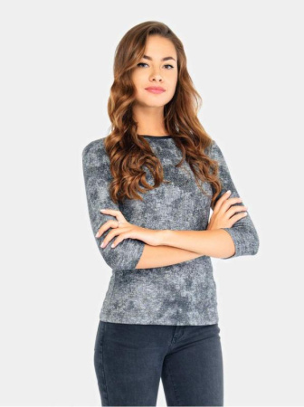 Фактурный джемпер облегающего кроя LD 682 || ВТЖ Джемпер жін. CE LD 682, р.170,176-84, сірий