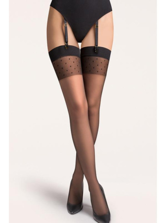 Чулки Gabriella Calze Adora 15 den под пояс Черный