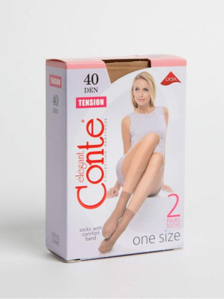 Носки с уплотненной резинкой TENSION 40 (2 пары)