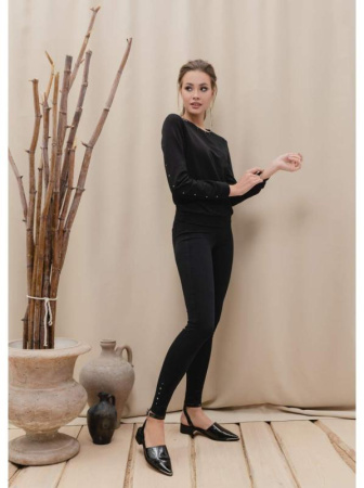 Ультракомфортный свитшот с металлическим декором LD 887