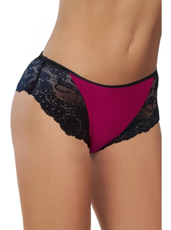 Полные трусики ORO Martina 2217 Бургундово-черный