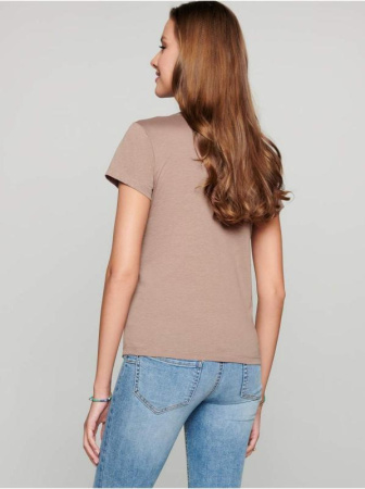 Футболка из хлопка с V-образным вырезом из хлопка премиального качества LD 1131 || Джемпер жін. CE LD 1131, р.170-96, woodsmoke