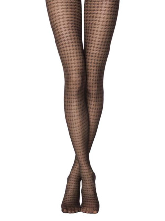 Колготки с рисунком &quot;гусиная лапка&quot; ENCORE Lycra, р.2, Nero || Колготки з малюнком &quot;гусяча лапка&quot; ENCORE Lycra, р. 2, Nero