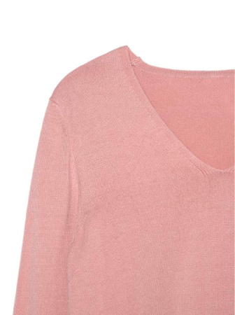 Удлиненный вязаный пуловер с разрезами по бокам LDK 056 || Джемпер жін. CE LDK056 18С-208СП, р.170-88, pastel blue