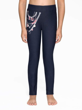 Джеггинсы с оригинальным рисунком &quot;цепочки&quot; PUNK FUN, р.98, 104-52