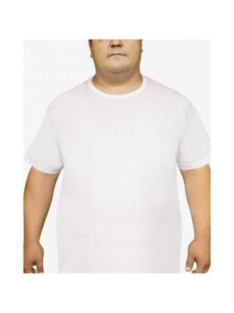 Мужская футболка Oztas A-1037 батал, 4XL, Белый
