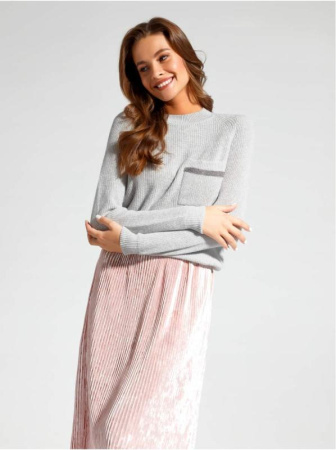 Джемпер из объемной итальянской пряжи с мериносовой шерстью и кашемиром LDK 065