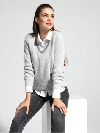 &quot;Oversize&quot; пуловер из итальянской пряжи с кашемиром LDK 066