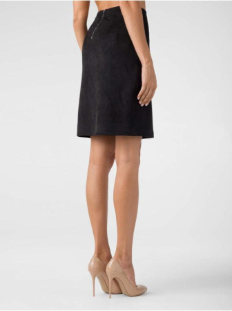 Замшевая юбка А-силуэта c рельефными линиями DESIRE || Спідниця жін. CE DESIRE, р.164-98, black