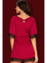 Пеньюар Obsessive Sensuelia robe  Красно-черный