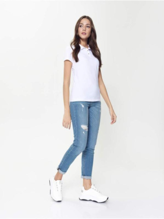 Классическая футболка-поло из хлопка LD 927 || Джемпер жін. CE LD 927, р.170-104, white