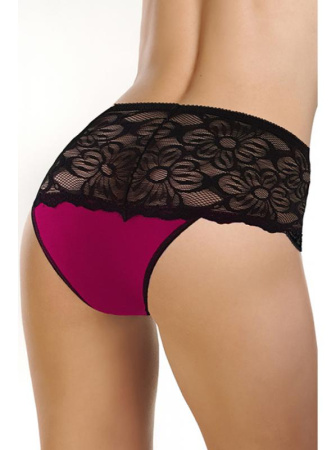 Полные трусики ORO Giovana 2215 Бургундово-черный