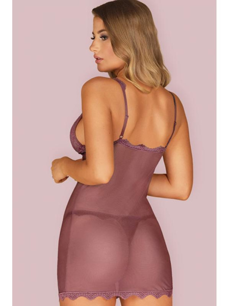 Комплект Obsessive Emperita chemise Тауп