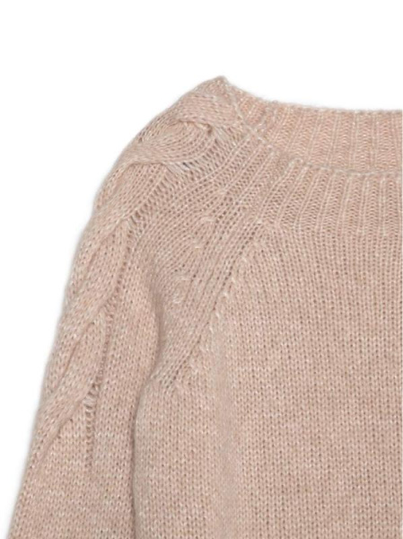 Вязаный джемпер с косами из объемной пряжи с шерстью и мохером LDK 077