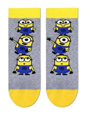 НОСКИ ЖЕНСКИЕ 1124 MINIONS (средней длины), р.25, 309 СЕРЫЙ МЕЛАНЖ