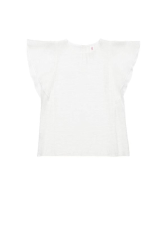 Блузка из вискозы премиального качества &quot;ощущение шелка&quot; с широкими воланами LBL 1097 || Блуза жін. CE LBL 1097, р.170-88-94, off-white