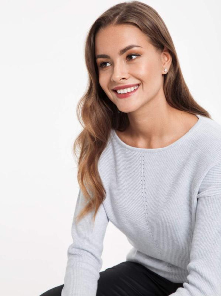 Ультракомфортный джемпер из хлопковой пряжи с модалом 032