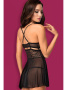 Комплект Obsessive 838-BAB-1 babydoll  Черный