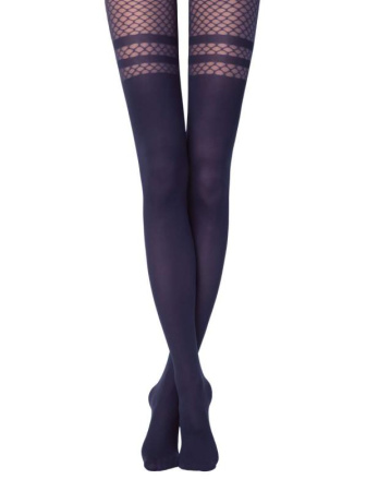 Колготки в крупную сетку с имитацией гольфинов IMPULSE Lycra, р.3, Marino