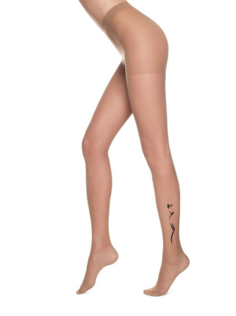 Колготки с тату-рисунком FEMME, р.3, Bronz