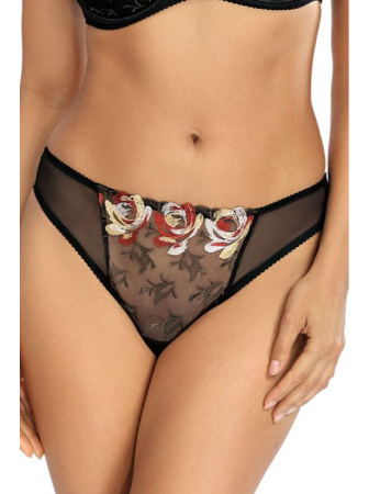 Полные трусики Ewa Bien Rozana C110 Черно-красно-золотой