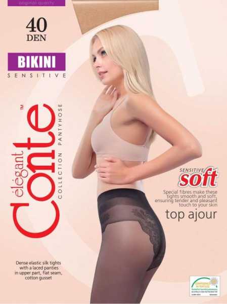 Колготки з імітацією ажурних трусиків BIKINI 40 Lycra, р. 4, Shade Колготки з імітацією ажурних трусиків BIKINI 40 Lycra, р. 4, Shade