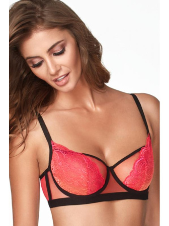 Бюстгальтер с мягкой чашкой Kinga Volcano SC-586 Малиново-апельсиновый с черным Бюстгальтер с мягкой чашкой Kinga Volcano SC-586 Малиново-апельсиновый с черным