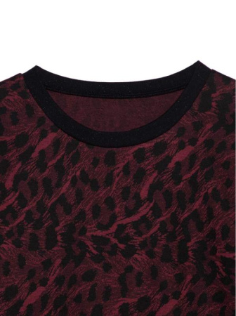 Платье с леопардовым рисунком LPL 1045 || Плаття жін. CE LPL 1045, р.170-88-94, bordo leo