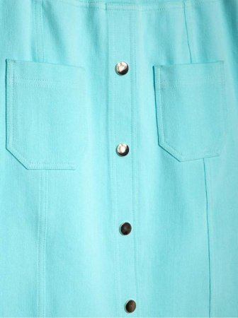 Юбка А-силуэта с металлическим декором MALIBY || Спідниця жін. CE MALIBY, р.170-90, aqua blue