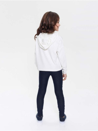 Оversize-худи с ярким рисунком из разноцветных камней Disney DD 971 || Джемпер дів. CE DISNEY DD 971, р.146,152-76, ice-cream white