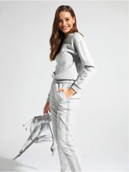 Хлопковый свитшот с мерцанием люрекса LD 1043