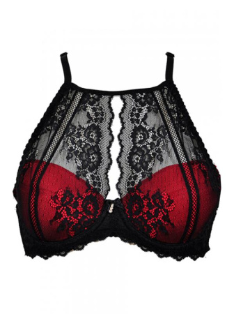 Бюстгальтер push up Dama Kier Emanuelle Черно-красный || Бюстгальтер push up Dama Kier Emanuelle Черно-красный