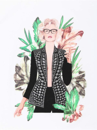 Белая хлопковая футболка с принтом &quot;Girl power&quot; LD 1117 || Джемпер жін. CE LD 1117, р.170-100, white