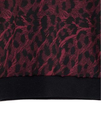 Свитшот c леопардовым рисунком LD 1054 || Джемпер жін. CE LD 1054, р.170-84, bordo leo