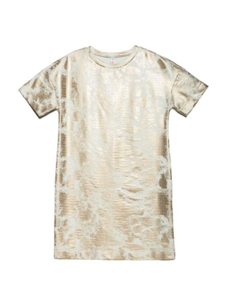 Платье А-силуэта с металлическим принтом LPL 901