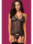 Комплект Obsessive 838-COR-1 corset  Черный