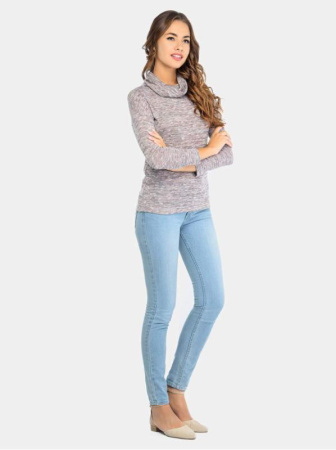 Меланжевая водолазка LD 687