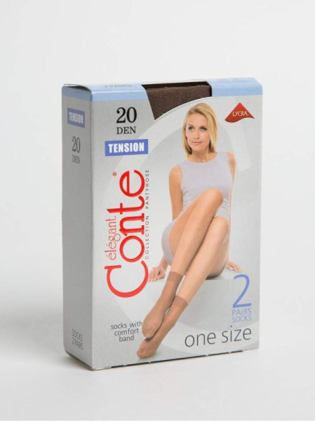 Носки с уплотненной резинкой TENSION 20 (2 пары)