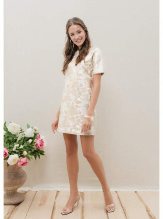 Платье А-силуэта с металлическим принтом LPL 901