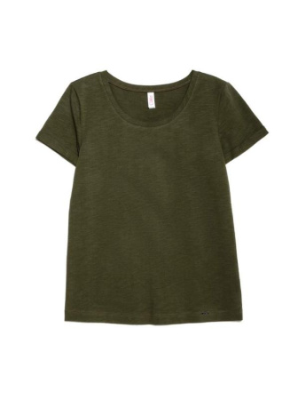 Хлопковая футболка с отложными манжетами LD 926 || Джемпер жін. CE LD 926, р.170-84, deep forest