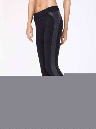 Ультрамодные леггинсы с лампасами из искусственной кожи DIVA