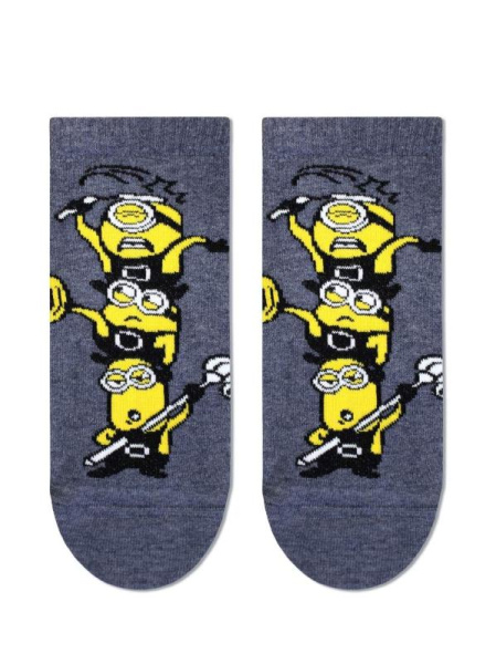 НОСКИ ЖЕНСКИЕ 1125 MINIONS (укороченные), р.23, 305 Т.СЕРЫЙ МЕЛАНЖ